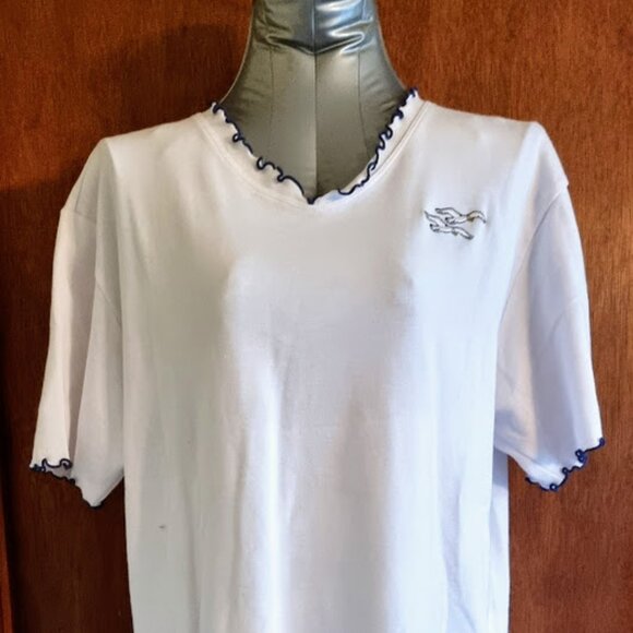 NEEDLE & THREADS Women Top Pullover Shirt Nautical Theme - Picture 1 of 7